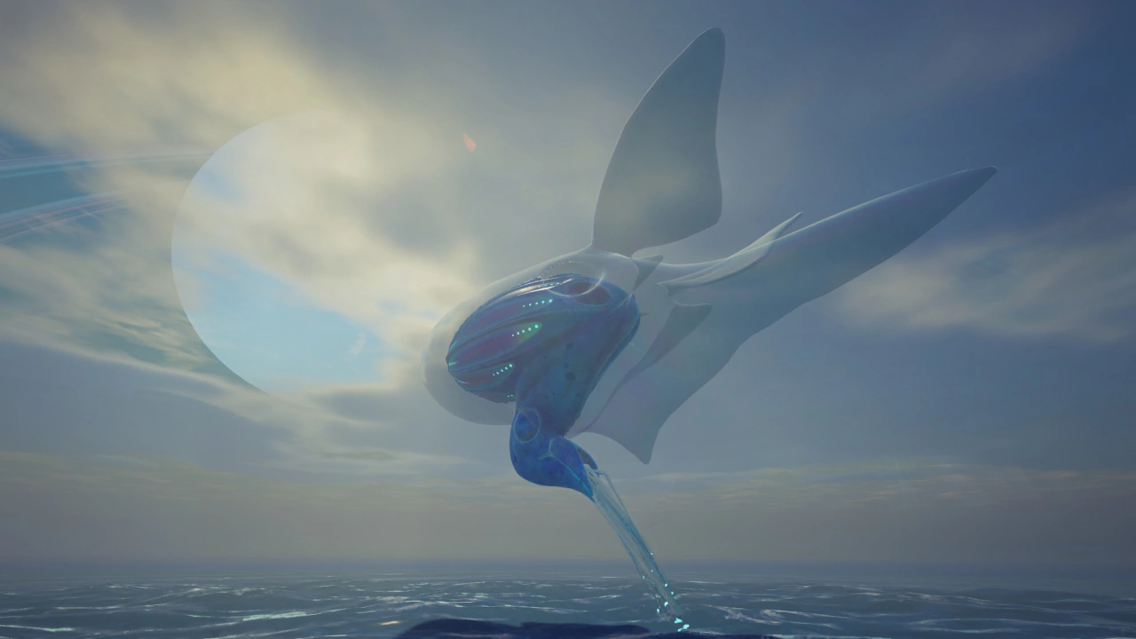 ⑩海上を飛翔するハイセアン（Hycean）の画像