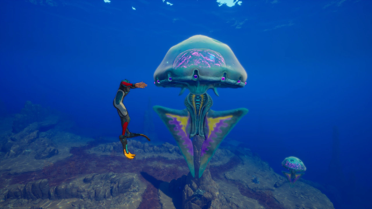 ⑥サージ・ゼリー（Surge Jelly）のプレイヤーとのサイズ比較の画像